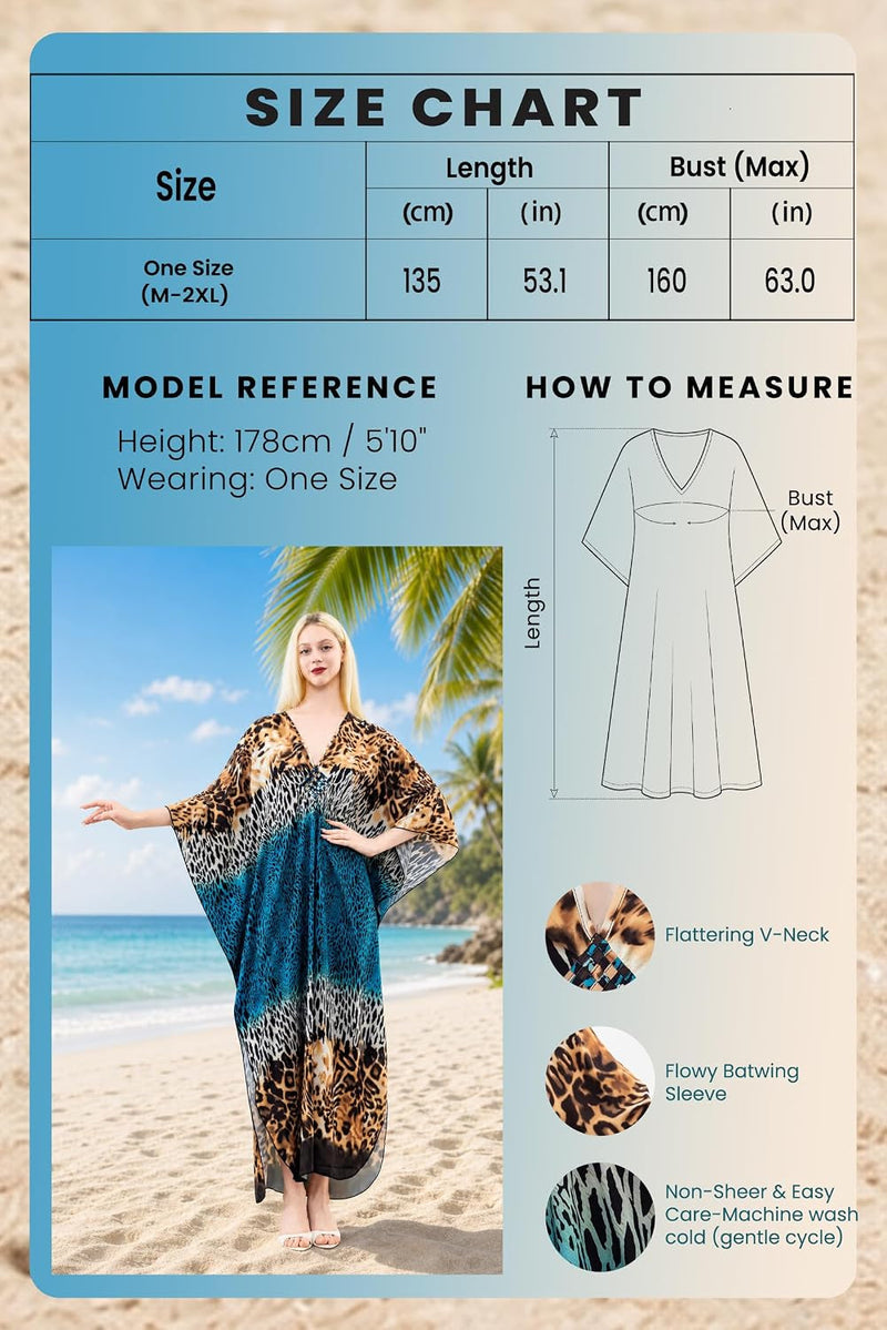 Kaftan Dresses for Women, plus Size Caftan, V-Neck Batwing Dress
