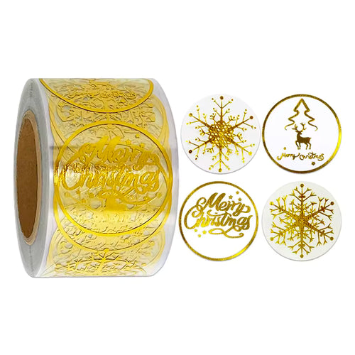 15 pcs Christmas Stickers Tags Decorative Present for Cards Gift Envelopes Boxes 1.5Inch Ornament Round Merry Christmas Label