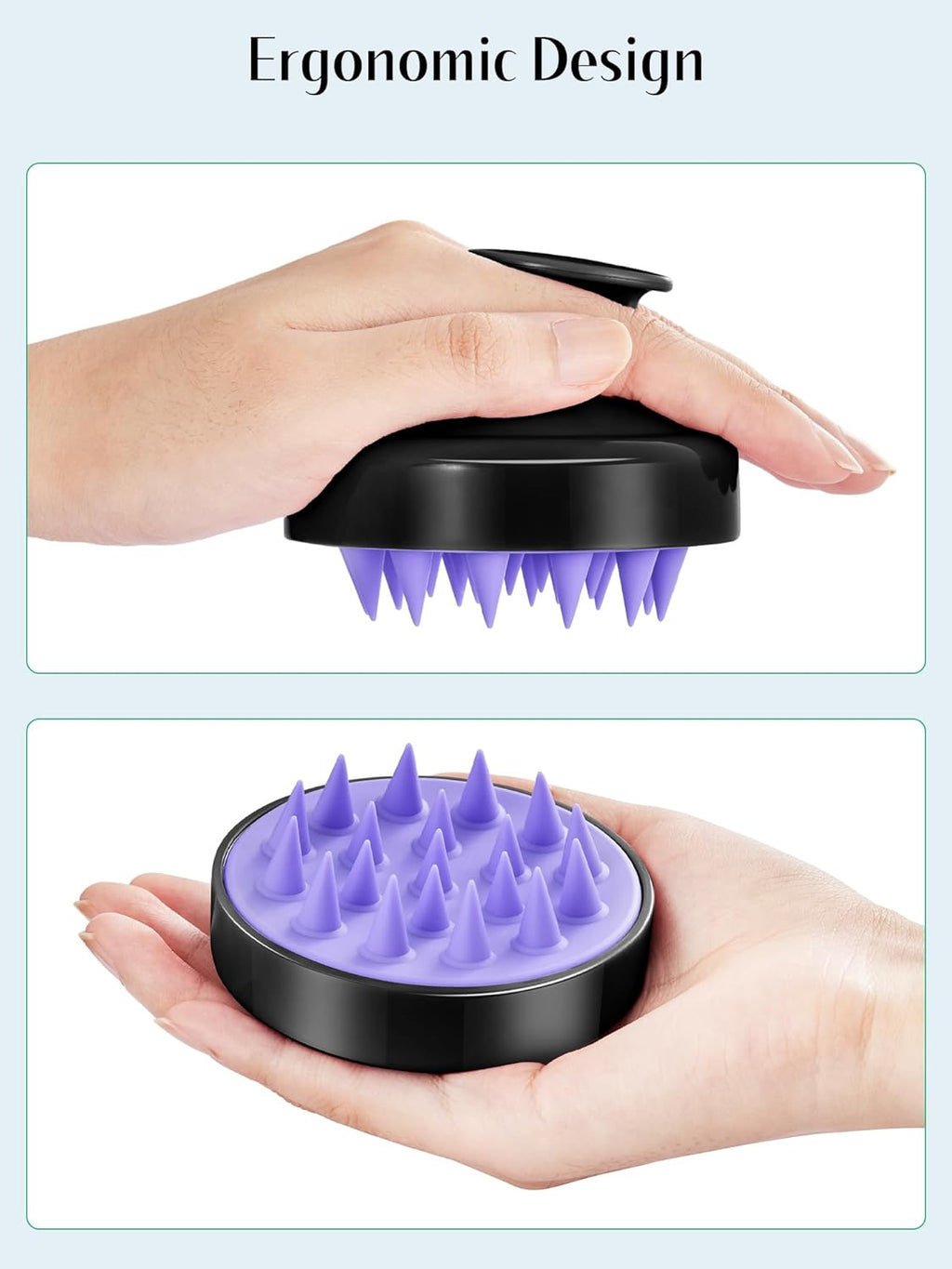 2-Pack Scalp Massager Hair Growth Scrubber for Dandruff Removal