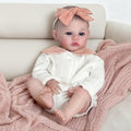 Realistic Reborn Baby Dolls - 18 Inch Real Life Baby Doll Girl Lifelike with Accessories for 3+ Years Old (White)