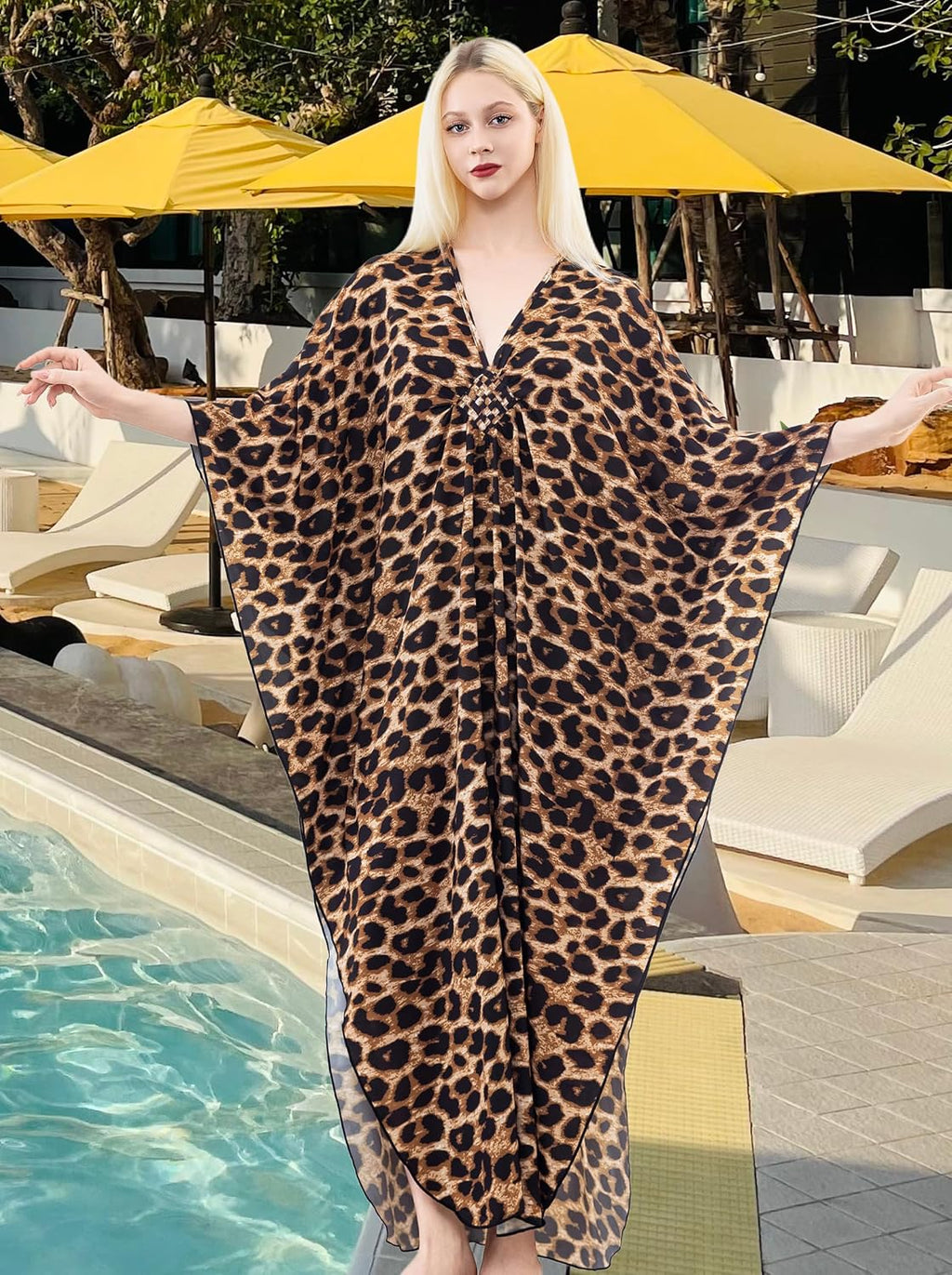 Kaftan Dresses for Women, plus Size Caftan, V-Neck Batwing Dress
