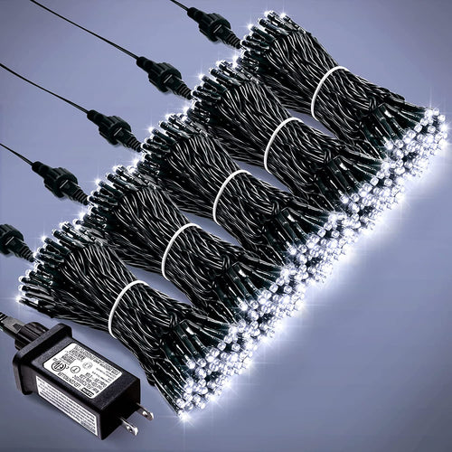 500 LED Christmas Tree Lights Outdoor Indoor, White