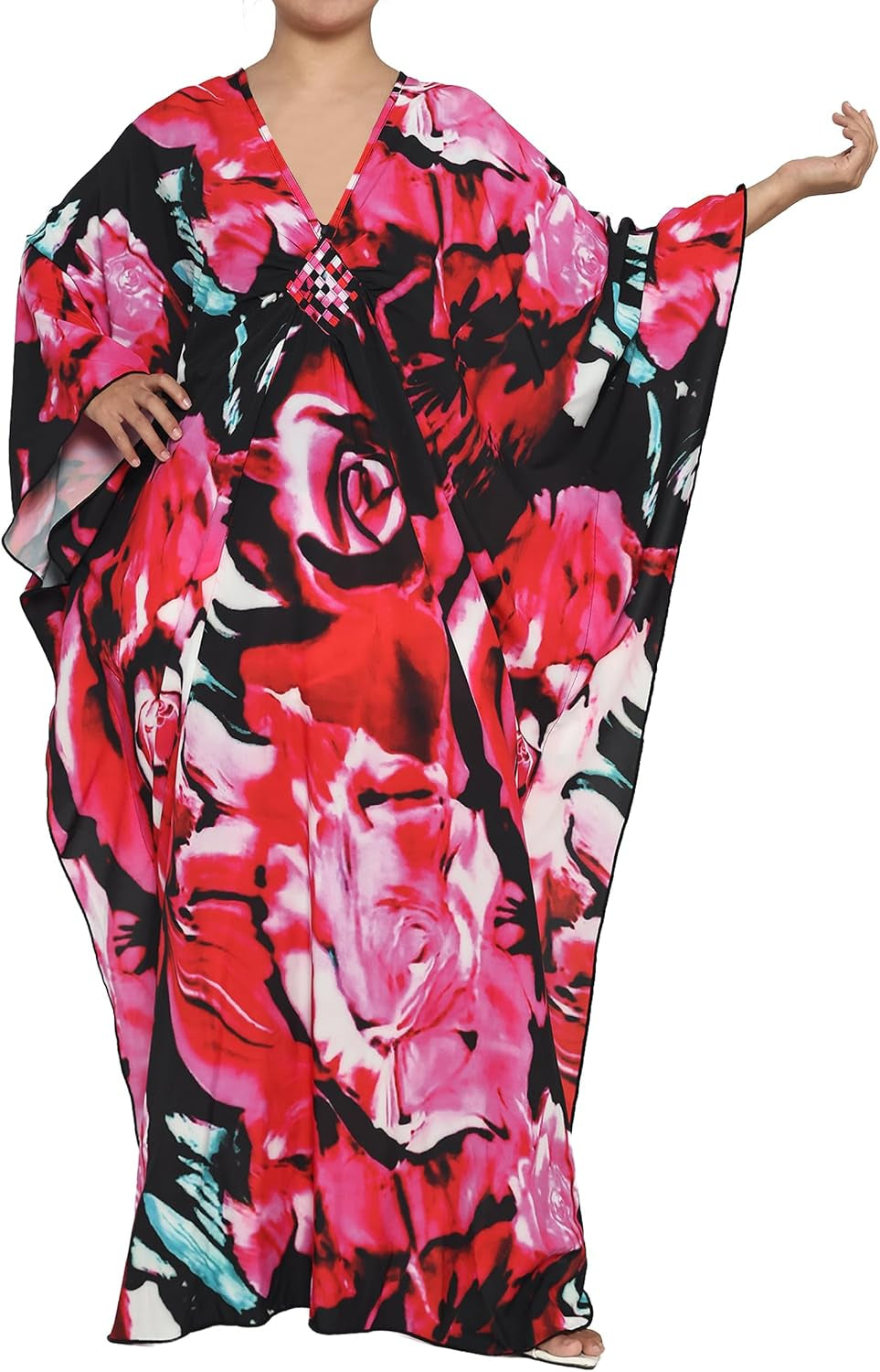 Kaftan Dresses for Women, plus Size Caftan, V-Neck Batwing Dress
