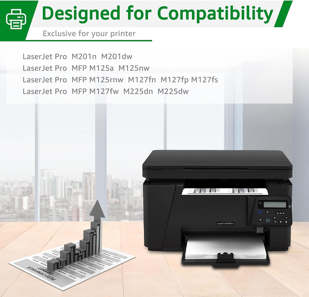 Compatible Toner Cartridge Replacement for HP 83A CF283A 283A 83X 283X CF283X for Laserjet Pro MFP M127Fw M225Dw M201Dw M127Fn M125Nw M225Dn M125A M201N 225Dw 127Fn Printer(Black, 2-Pack)