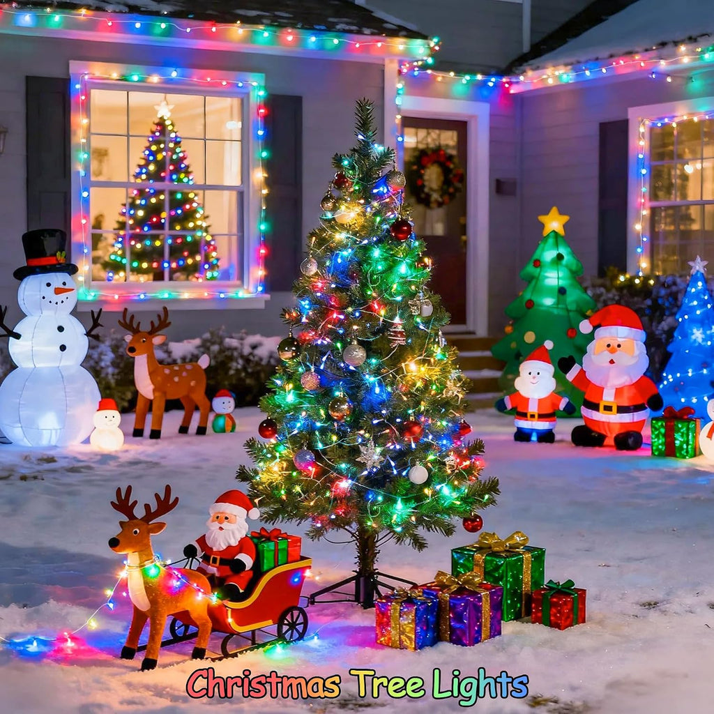 163Ft 500 LED Multicolor Christmas Lights Outdoor Waterproof