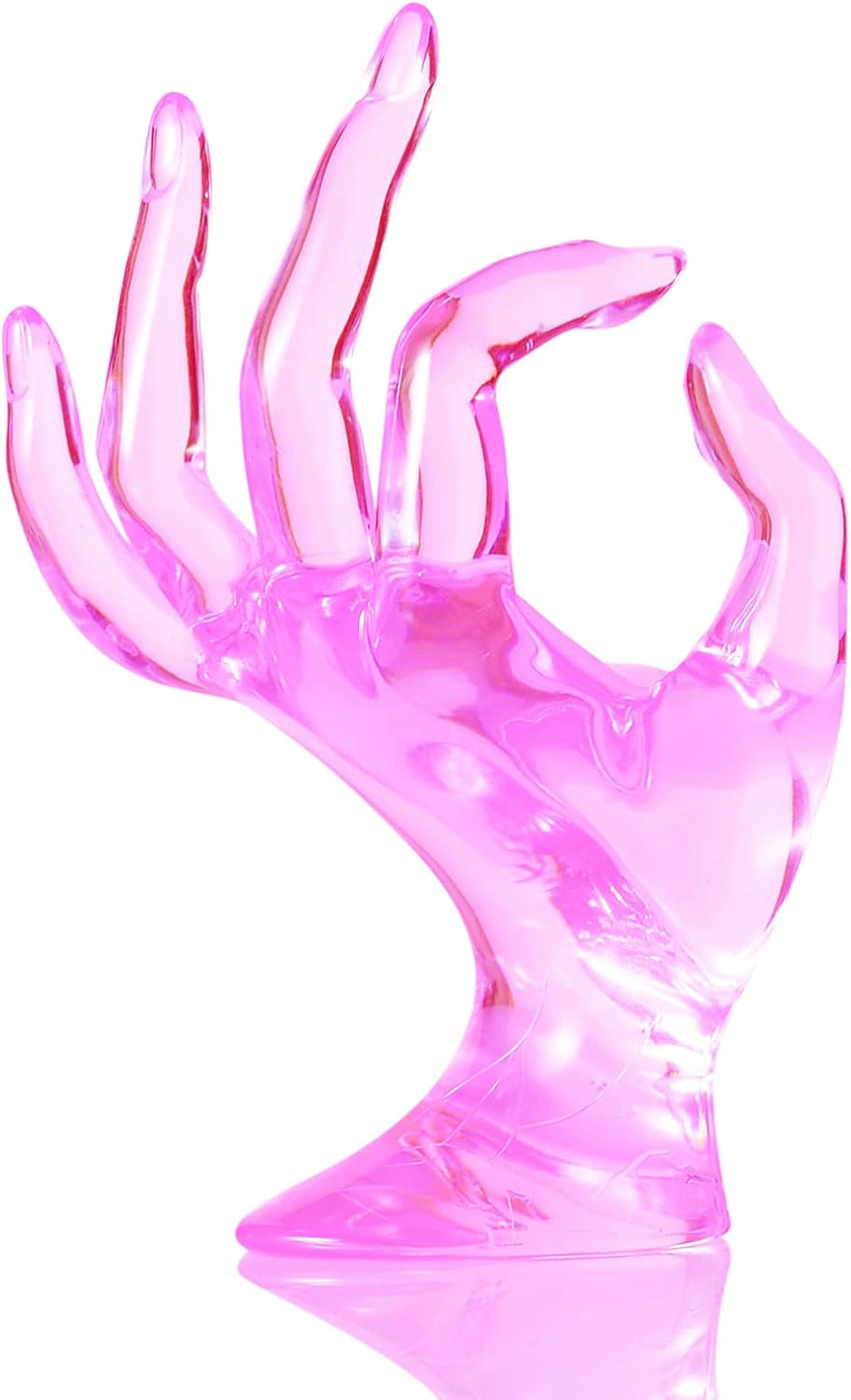 Ring Holder, Pink Room Decor, Hand Jewelry Display Holder, Danish Pastel Room Decor, Preppy Decor, Mannequin Hand, Polyresin, 7 Inch (Pink)