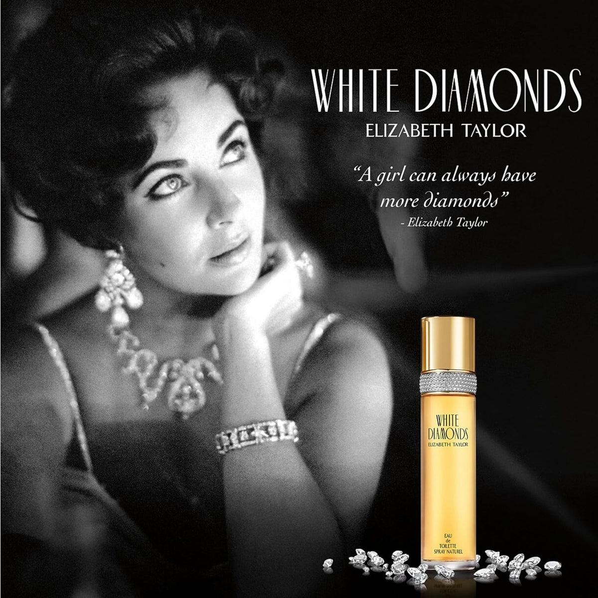 White Diamonds for Women Eau De Toilette Naturel Spray, 3.3 Fl Oz