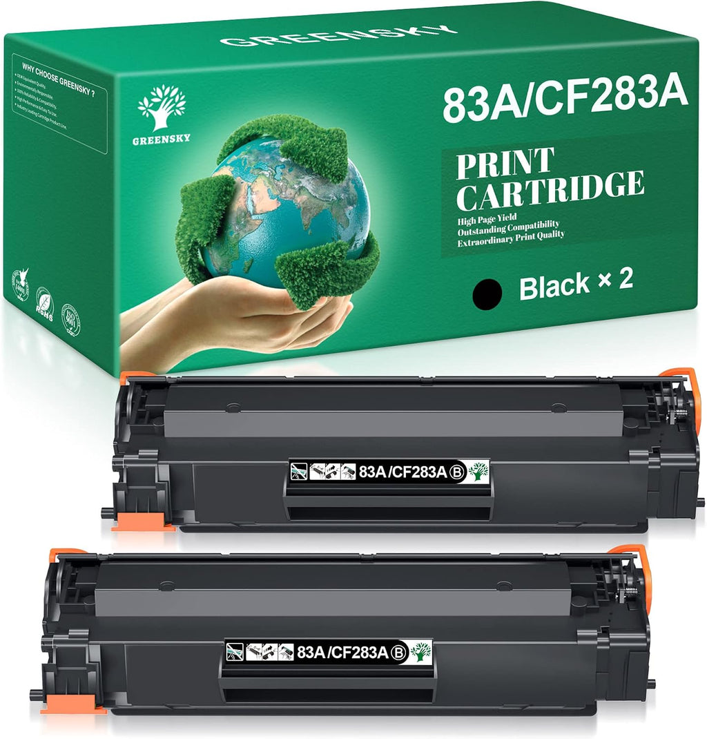 Compatible Toner Cartridge Replacement for HP 83A CF283A 283A 83X 283X CF283X for Laserjet Pro MFP M127Fw M225Dw M201Dw M127Fn M125Nw M225Dn M125A M201N 225Dw 127Fn Printer(Black, 2-Pack)