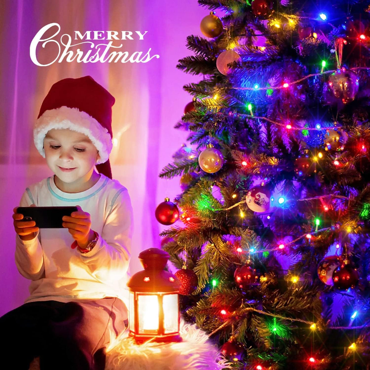 163Ft 500 LED Multicolor Christmas Lights Outdoor Waterproof