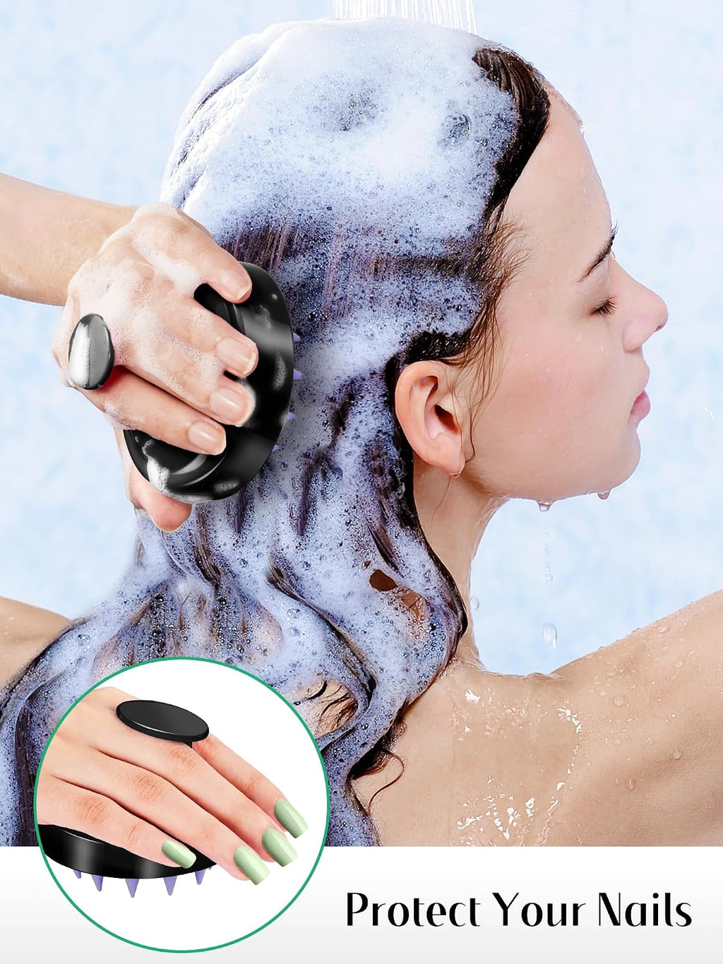 2-Pack Scalp Massager Hair Growth Scrubber for Dandruff Removal