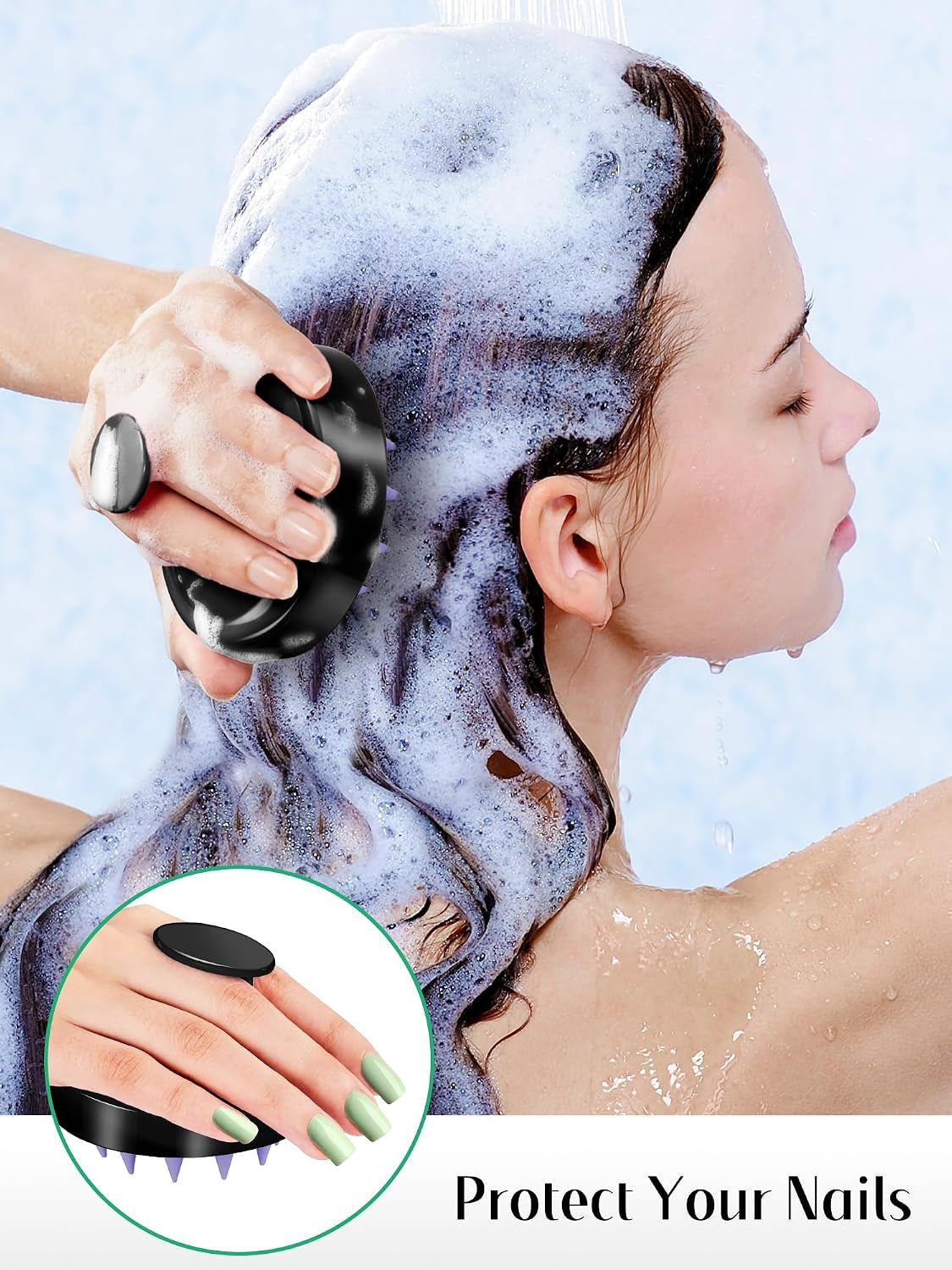 2-Pack Scalp Massager Hair Growth Scrubber for Dandruff Removal