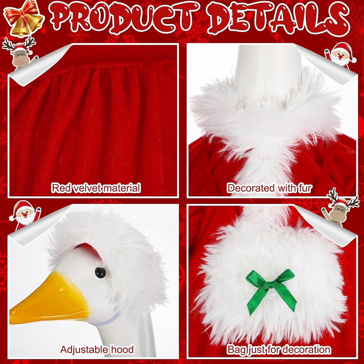 Christmas Mrs. Claus Goose Outfit Goose Costume Holiday Decor