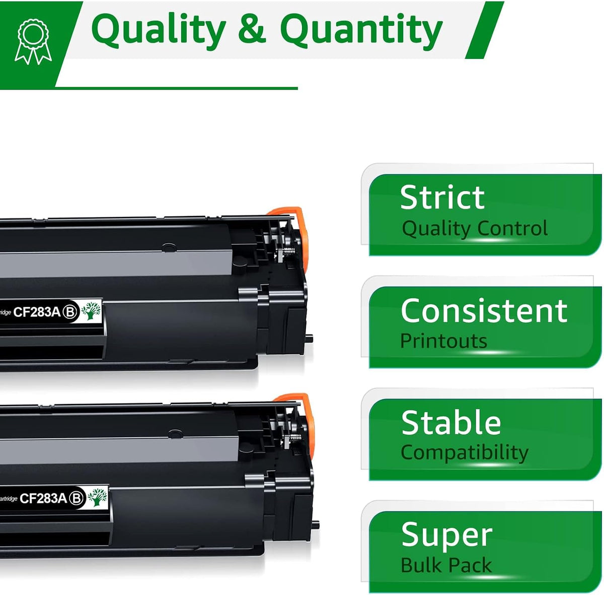 Compatible Toner Cartridge Replacement for HP 83A CF283A 283A 83X 283X CF283X for Laserjet Pro MFP M127Fw M225Dw M201Dw M127Fn M125Nw M225Dn M125A M201N 225Dw 127Fn Printer(Black, 2-Pack)