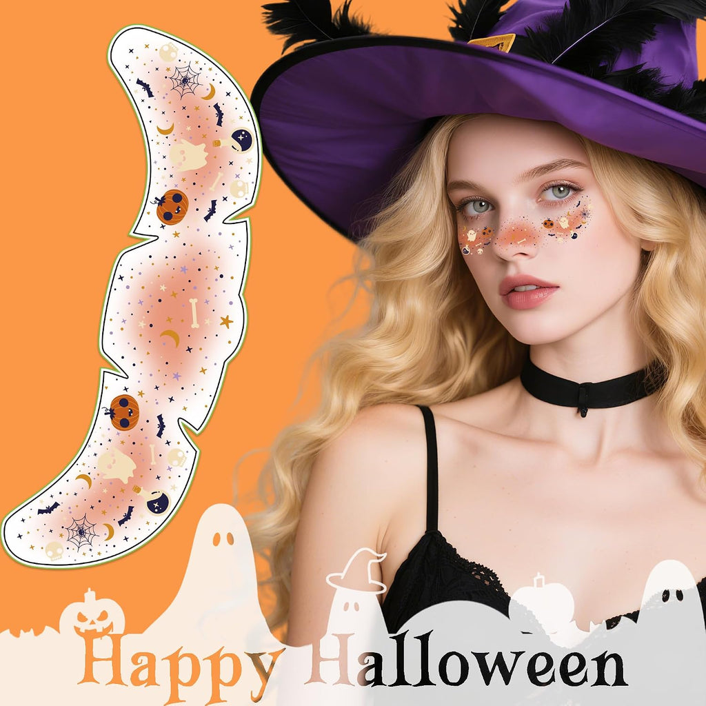 Halloween Party Favors - 9 Pack Black Bat Freckles Face Tattoos | Halloween Games Gifts Crafts Treats for Kids - Halloween Makeup Costumes Accessories Party Decorations Supplies for Women Adult 2026