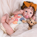 Reborn Baby Doll, 20-Inch Realistic Newborn Girl in Beige Outfit