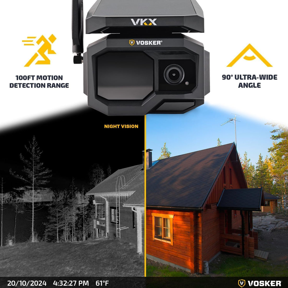VKX 4G LTE Solar Cellular Security Camera, Video 2-Pack