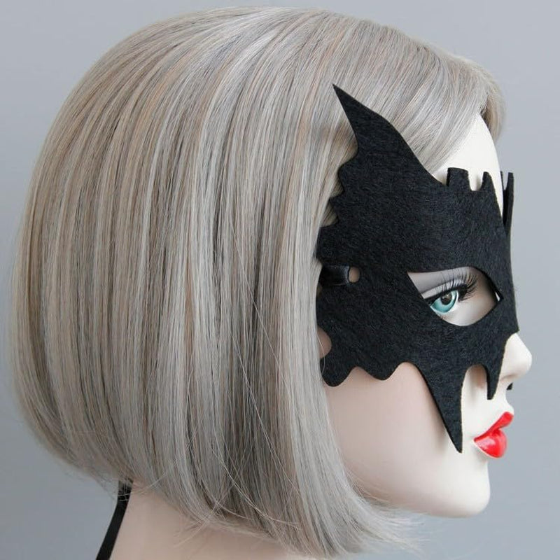 Bat Mask Costume Accessories Black Bat Eye Mask Costume for Men Women Adult for Batgirl Batboy Masquerade Halloween Cosplay Birthday Dress Up