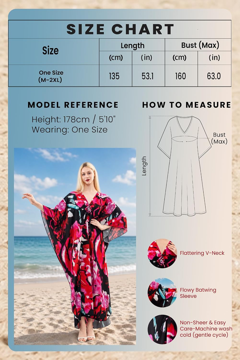 Kaftan Dresses for Women, plus Size Caftan, V-Neck Batwing Dress