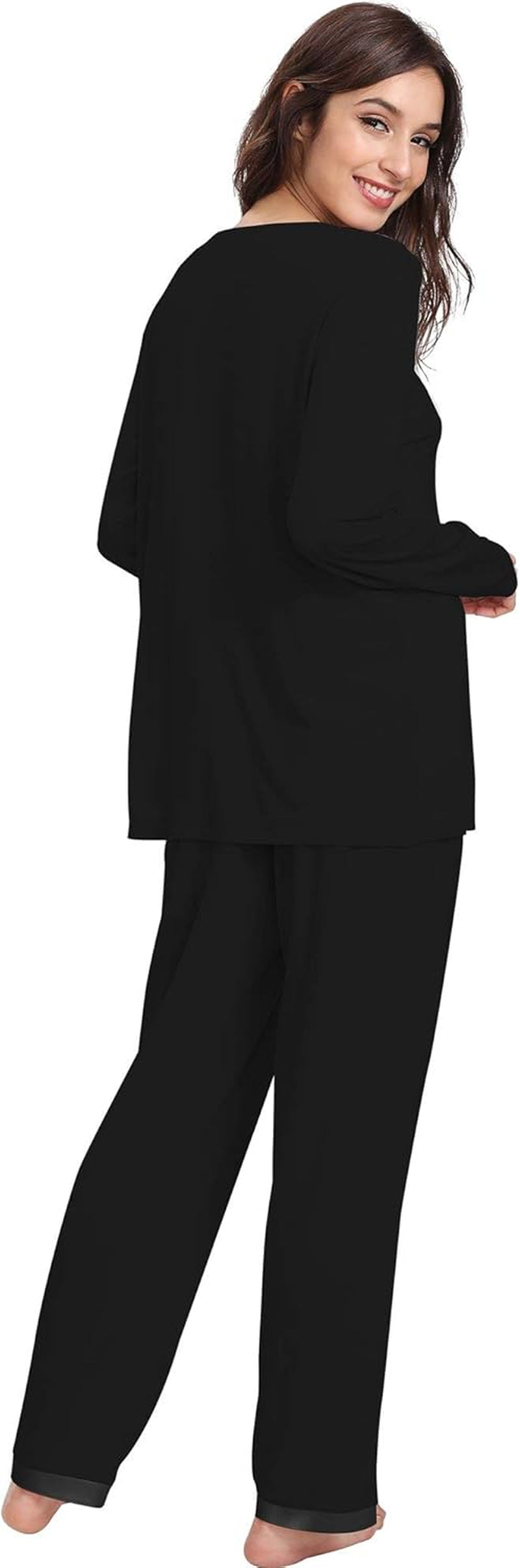 Women'S Bamboo Viscose Long Sleeve Pajamas Set