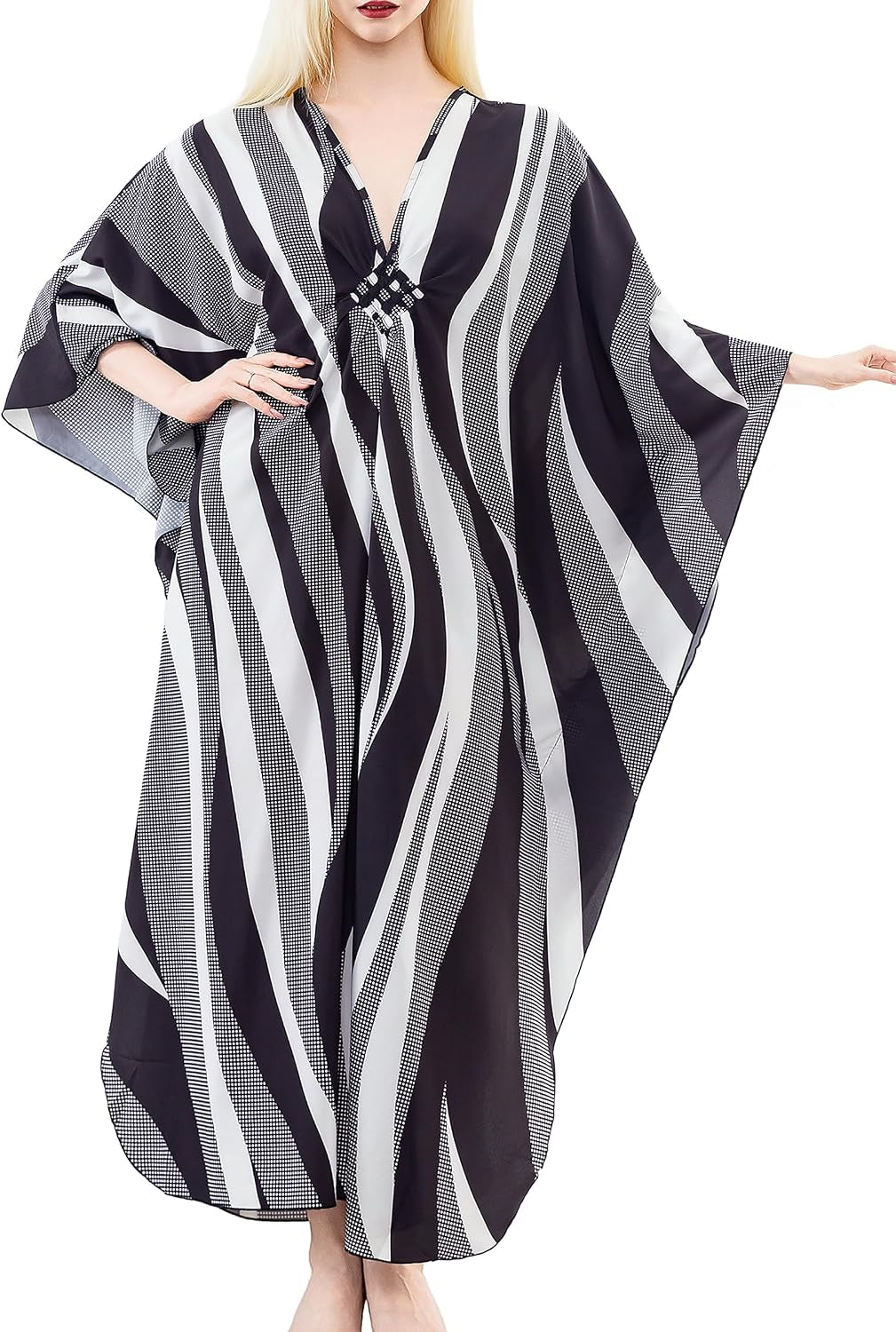 Kaftan Dresses for Women, plus Size Caftan, V-Neck Batwing Dress