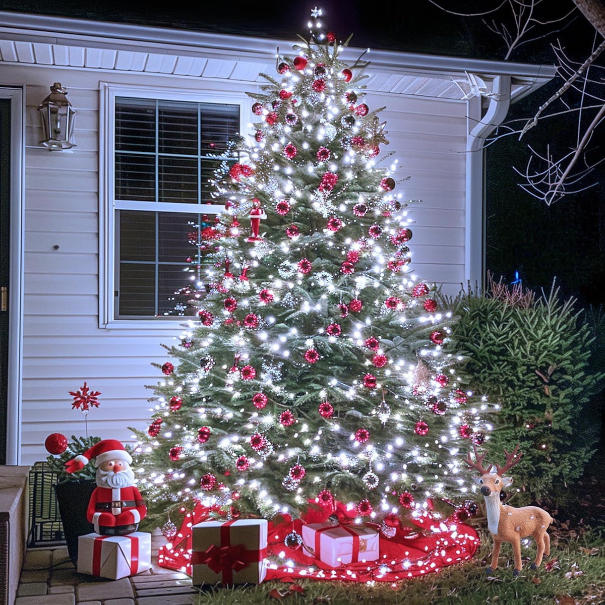 500 LED Christmas Tree Lights Outdoor Indoor, White
