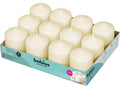 12 Ivory Pillar Candles Bulk - 2.3 X 3 Inch Candle Set - 17 Hours Clean Burning - No Palm Oil - 0% Animal Fat - Premium European Quality - Wedding, Party, Dinner & Emergency Candles