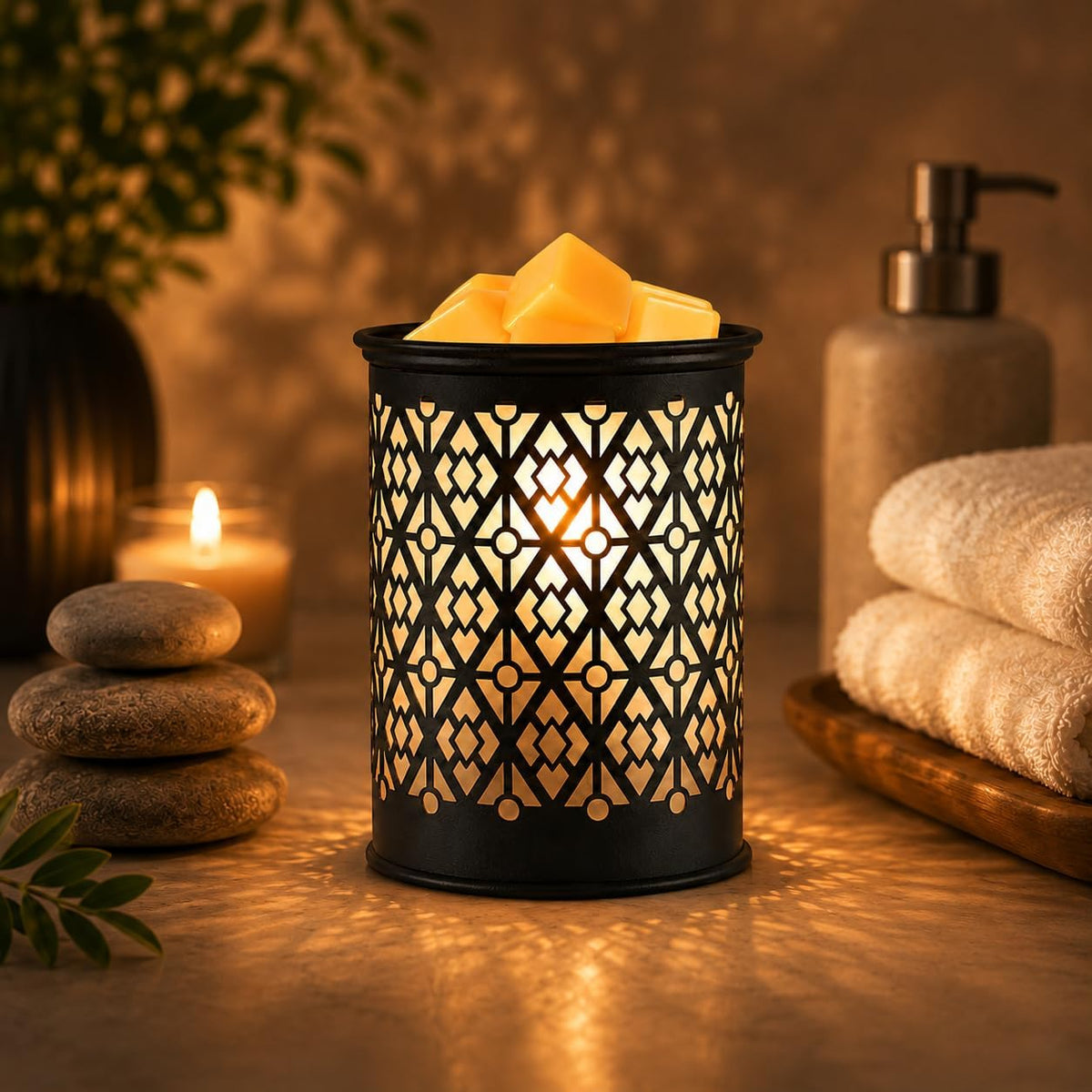 Wax Melt Warmer Metal Wax Warmer for Scented Wax Candle Wax Burner