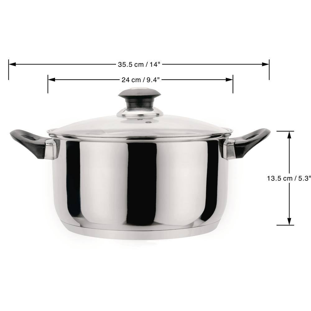 7-Piece Stainless Steel Pots and Pans Kitchen Cookware Set