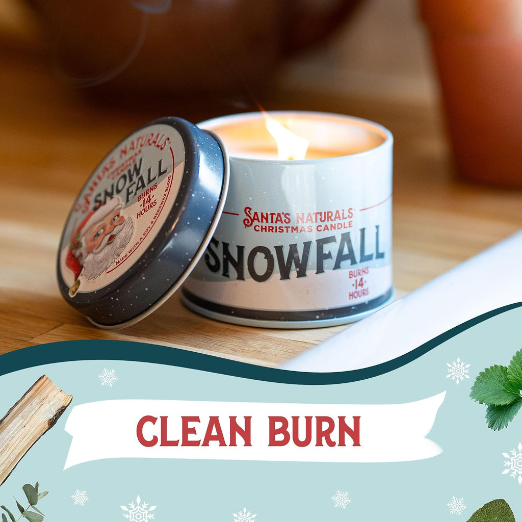 Snow Fall Mini Christmas Candles, 3.5 Oz (Pack of 3)