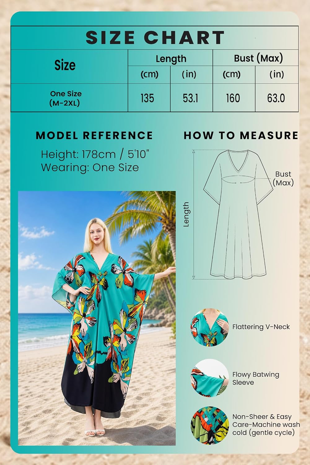 Kaftan Dresses for Women, plus Size Caftan, V-Neck Batwing Dress