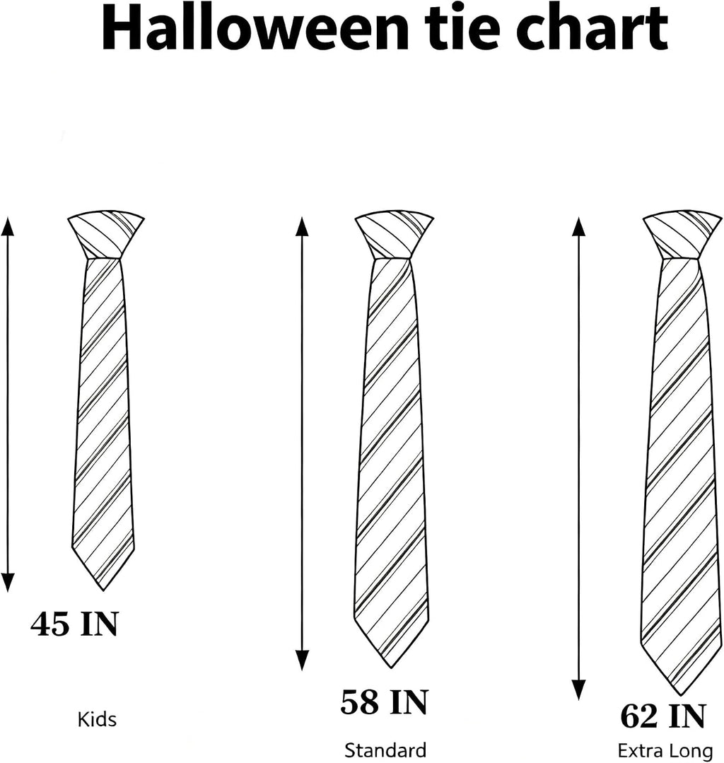 Halloween Costume Accessories Tie for Women Men Kid Satin Striped