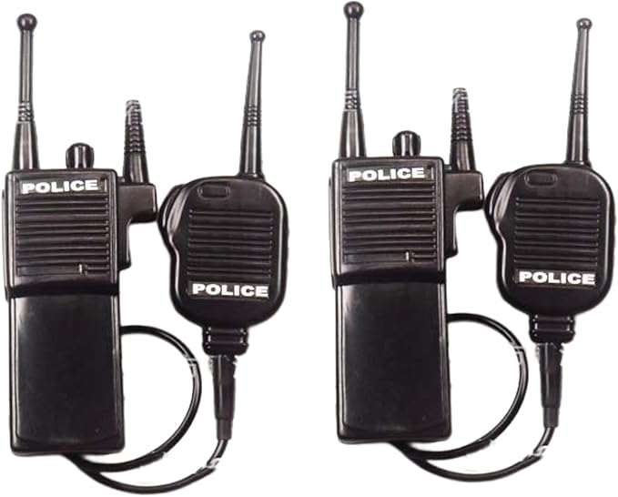 Kids Police Walkie Talkies Costume Accessories for Role Play,2Pcs