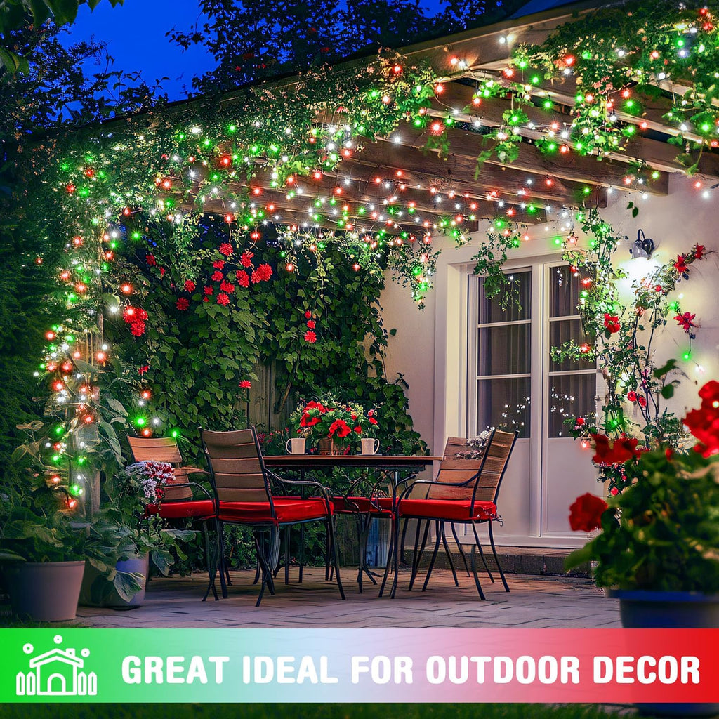 Connectable Red White and Green Christmas Lights