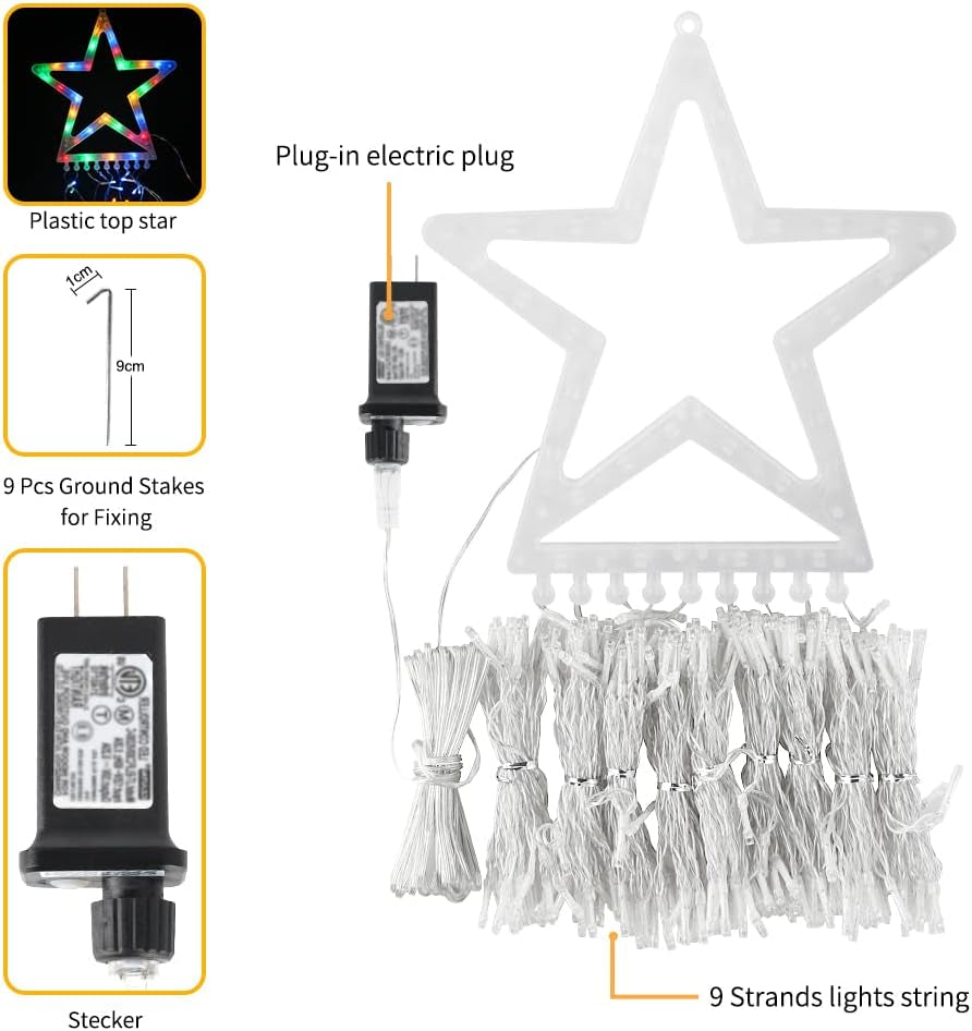 320 LED Christmas String Star Lights Christmas Decorations Lights