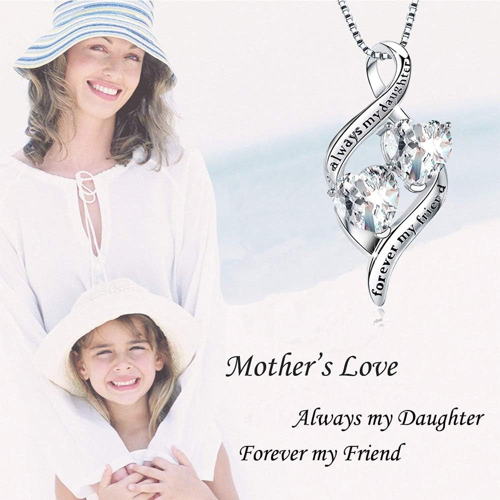 Daughter Necklace Sterling Silver Mother Daughter Sister Jewelry