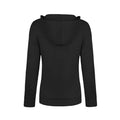 Women's Solid Color Polyester Hooded Sweatshirt Top V-Neck Drawstring Kangaroo Pocket Casual Autumn Long