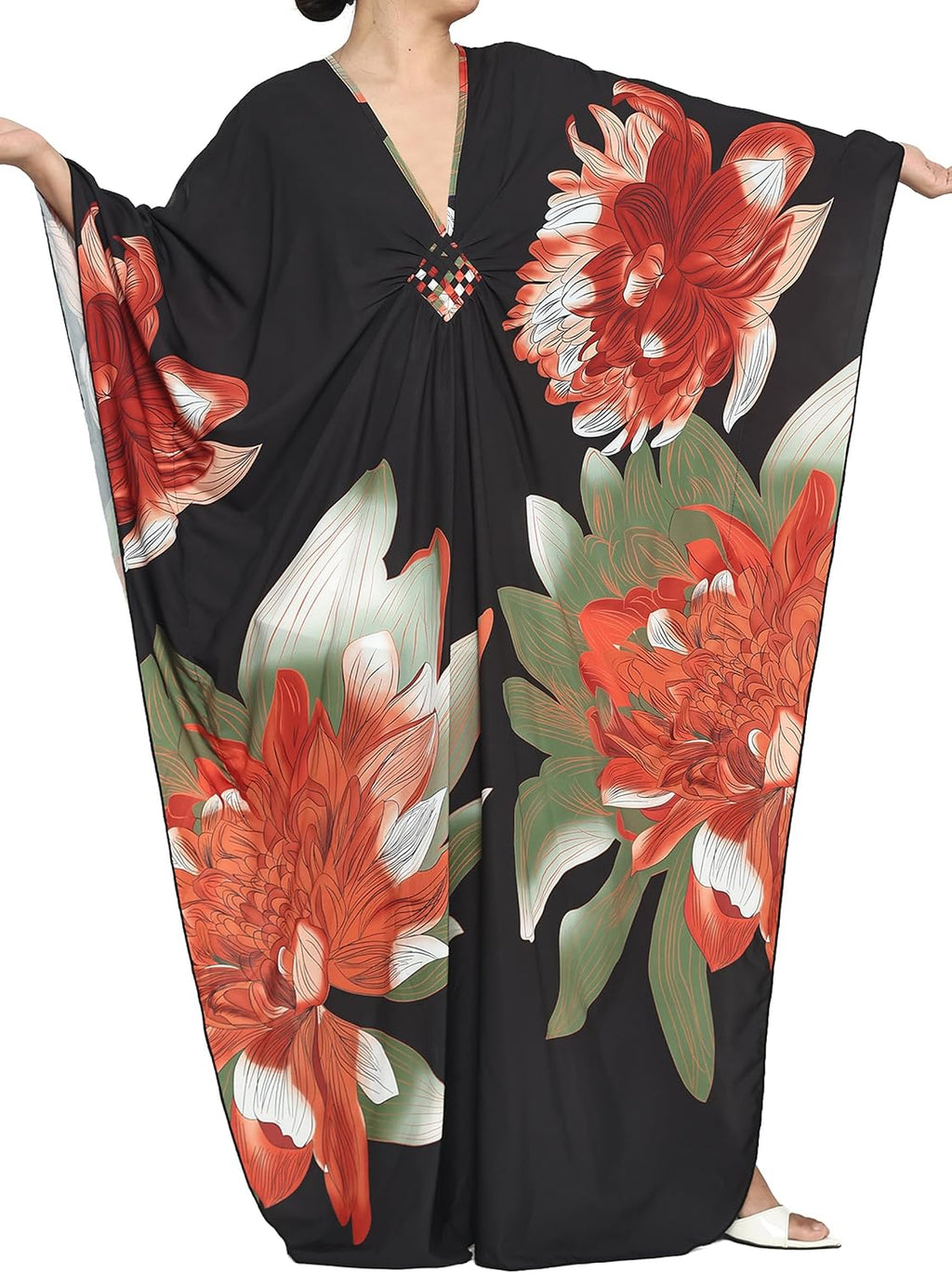 Kaftan Dresses for Women, plus Size Caftan, V-Neck Batwing Dress