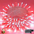 Connectable 100 LED Red and White Christmas Lights with 8 Modes