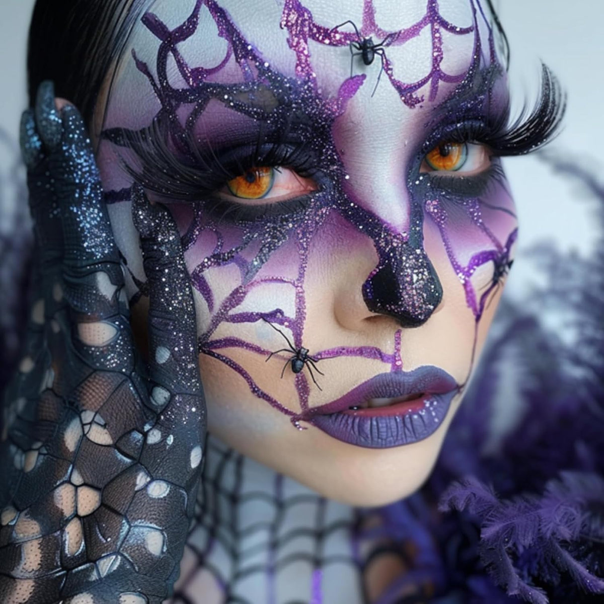 Halloween Face Body Paint Kit, Professional Oil Based Face Painting for Witch Ursula Spider Skull Skeleton Clown Goth Costume Cosplay Stage SFX Makeup