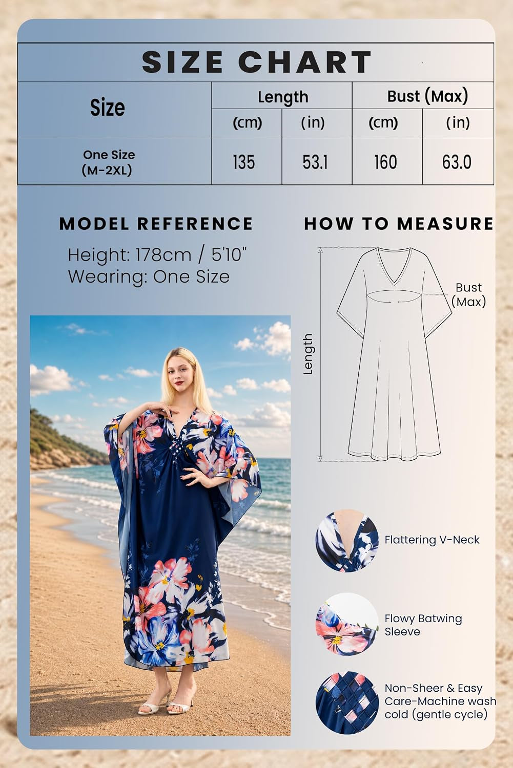 Kaftan Dresses for Women, plus Size Caftan, V-Neck Batwing Dress