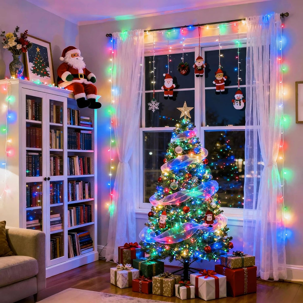163Ft 500 LED Multicolor Christmas Lights Outdoor Waterproof