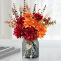 Fake Fall Flowers in Vase,Faux Flowers in Vase,Fall Floral Arrangement,Fall Centerpieces for Tables,Artificial Flowers,Kitchen Decor,Coffee Table Decor