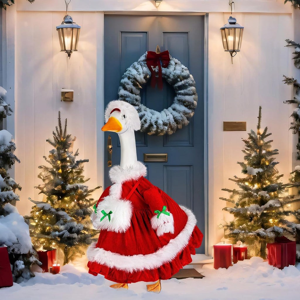 Christmas Mrs. Claus Goose Outfit Goose Costume Holiday Decor