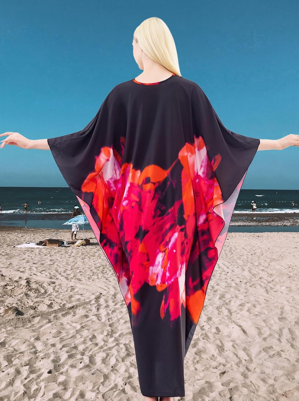Kaftan Dresses for Women, plus Size Caftan, V-Neck Batwing Dress
