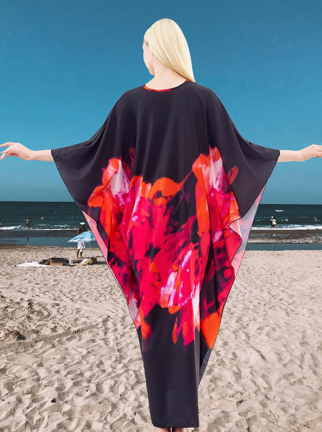 Kaftan Dresses for Women, plus Size Caftan, V-Neck Batwing Dress