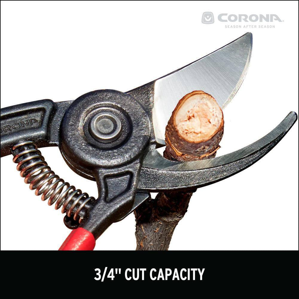 Ergoaction 2.875 In. High Carbon Steel Blade with Full Steel Core Handles Bypass Hand Pruner