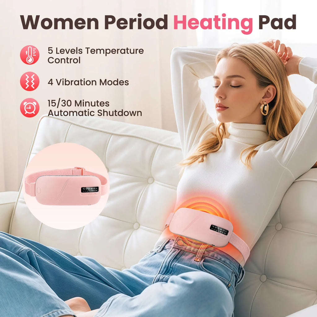 Menstrual Thermal Belt Menstrual Heating Pad Electrically Heat Pads for Period Relief Discomfort Periods Massager Heater