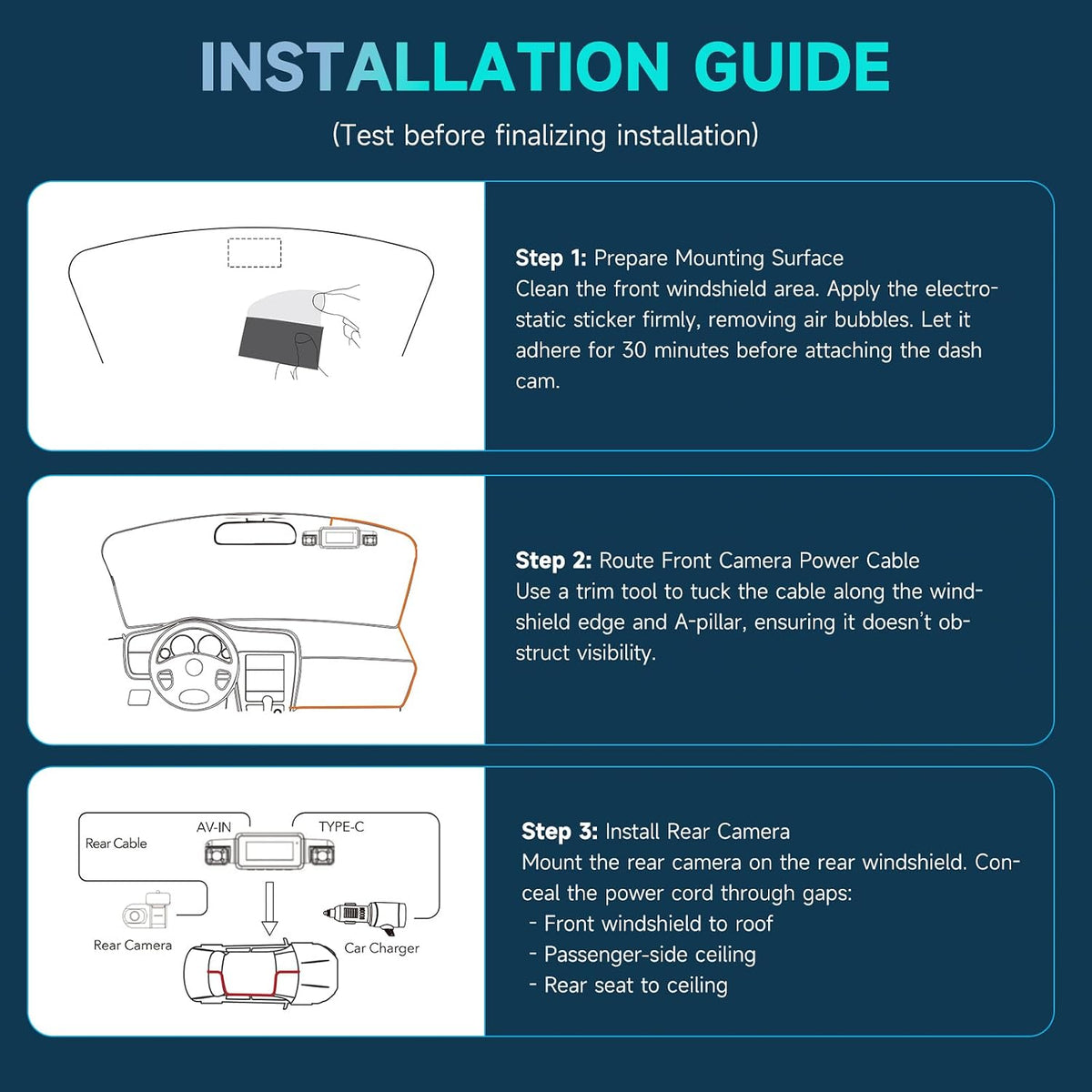 360° View 4K 2160P Dash Cam Front and Rear, 4 Channel Dash Camera for Cars, AI Fatigue Driving Monitor, 5G Wifi GPS, 8 IR Lamps Night Vision, Free 64G Card Included, 24H Parking Mode, N700Pro