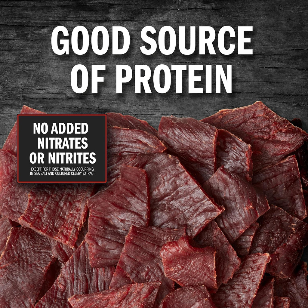 Beef Jerky Half Pounder - Sweet & Hot - 100% Real Beef - Ready to Eat Real Meat Protein Snacks - 9G Protein per Serving - 8 Oz Large Jerky Bag (Pack of 2)
