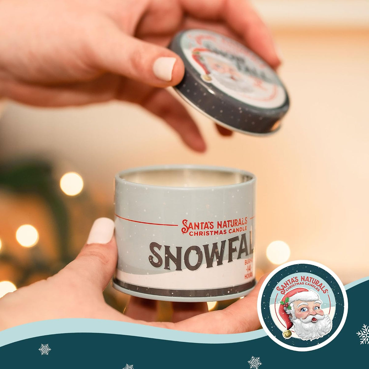 Snow Fall Mini Christmas Candles, 3.5 Oz (Pack of 3)
